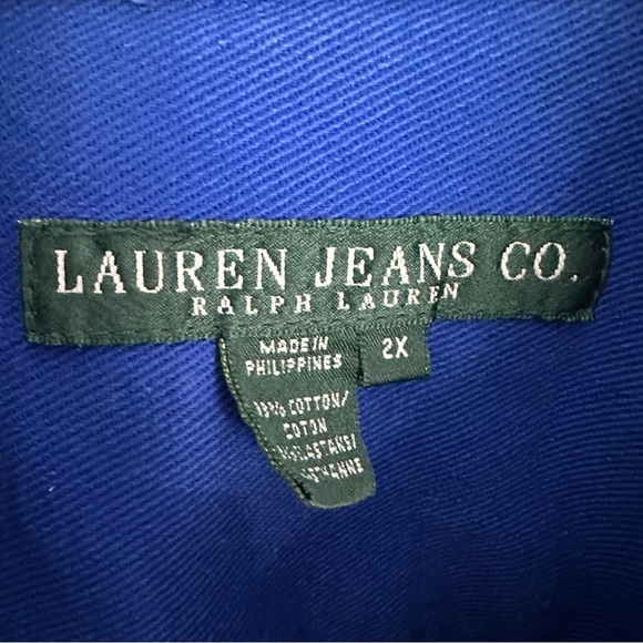 Vintage Ralph Lauren Lauren Jeans Co. blue cotton blend denim trucker jacket - Picture 3 of 6